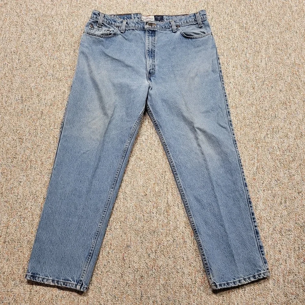 Vintage Levis 540 Jeans Mens 36x29‎ Relaxed Fit Leather Tab Denim USA Distressed